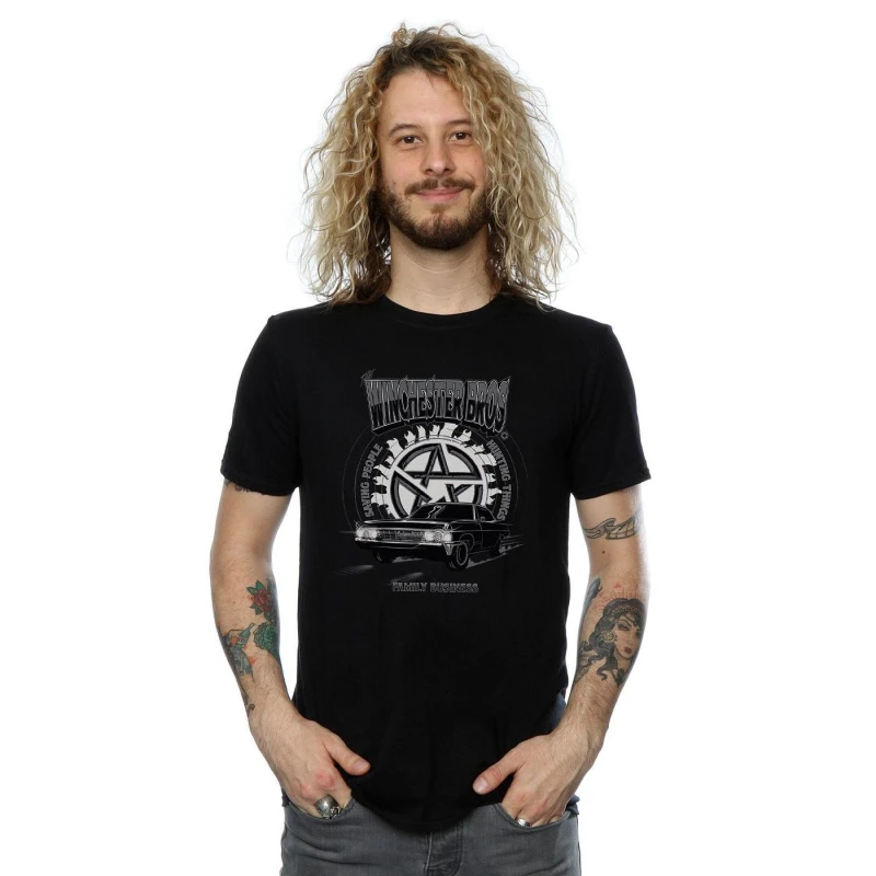 Image of Supernatural Supernatural Men Winchester Bros T-Shirt in Black Size: Small Black S Male 5057245669108