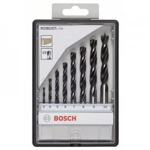 Image of Wood twist drill bit set 8 Piece Bosch Accessories 2607010533 Cylinder shank 1 Set