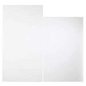 Image of Cooke Lewis Raffello High Gloss White Tall larder door W600mm Set of 2