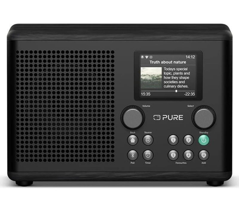 Image of PURE Classic H4i DAB Bluetooth Radio - Black & Ash, Silver/Grey,Black 759454301804