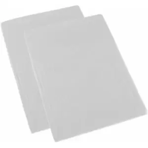 Image of White Brushed Cotton Fitted Cot Sheet Pair 100% Cotton, 60 x 120cm - White - Homescapes