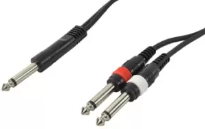 Image of 2 x Mono Jack To 1 x Mono Jack Leads 1.5M