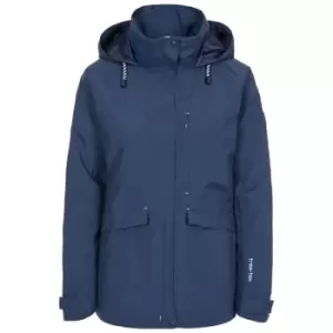 Image of Trespass Womens/Ladies Voyage Waterproof Long-Sleeved Jacket (S) (Navy)
