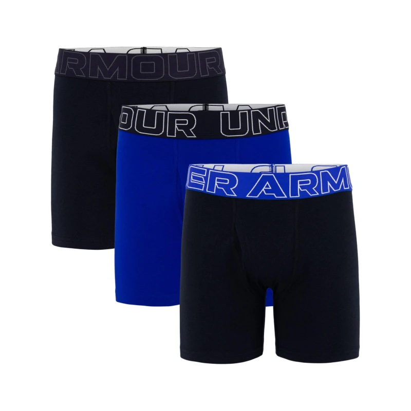 Image of Under Armour 3pk Cotton Boxers Junior Boys Blk/Blue/Blk male (S) 8-9Y