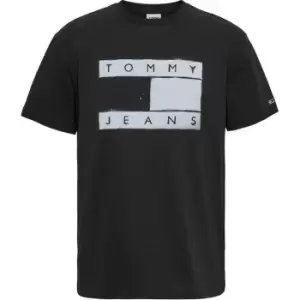 Image of Tommy Jeans Tjm Clsc Spray Flag Tee - Black
