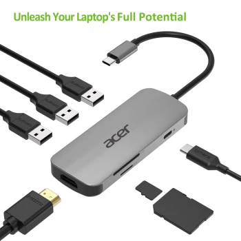 Image of Acer 7in1 Type C dongle Silver