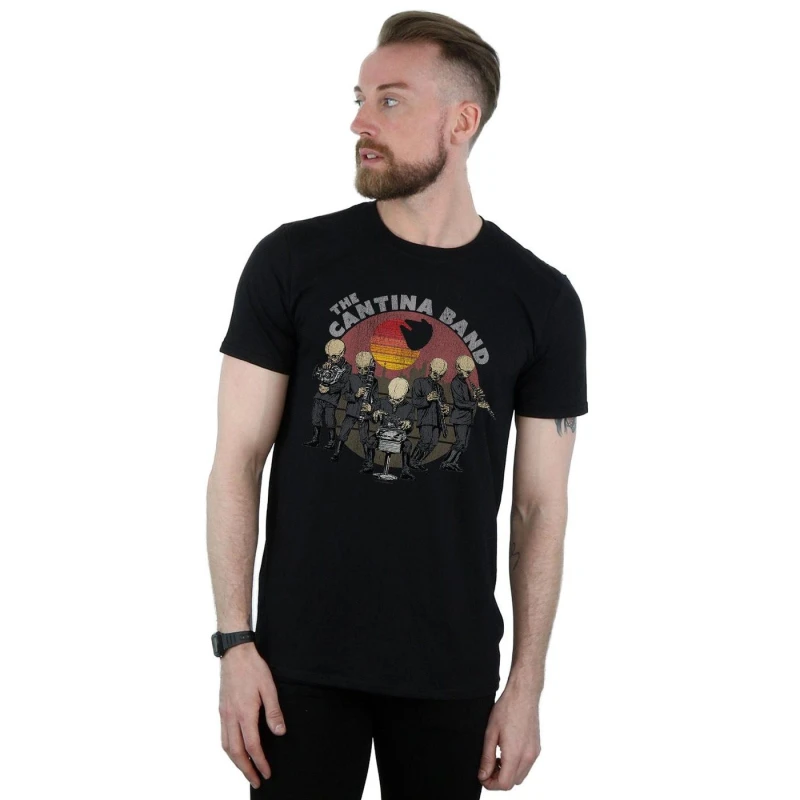 Image of Star Wars Star Wars Men Cantina Band T-Shirt in Black Size: Small Black S Male 5057972227923