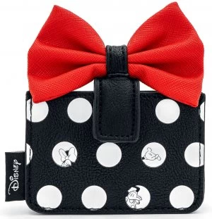 Image of Mickey Mouse Loungefly - Minnie Card Holder Black red white