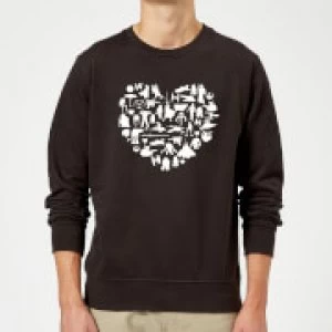 Image of Star Wars Valentine's Heart Montage Sweatshirt - Black