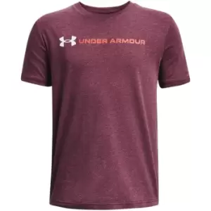 Image of Under Armour B Logo Wordmark Ss - Red