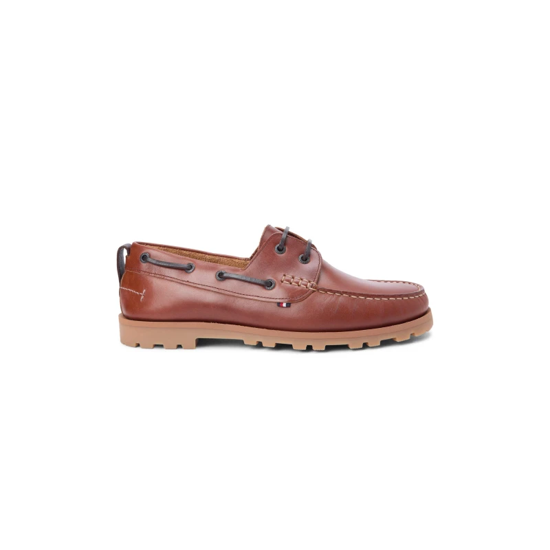 Image of Tommy Hilfiger Tommy Boat Shoe Lth Sn62 Ginger Clay male 7 (41)