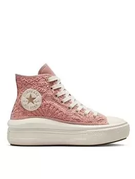 Image of Converse Chuck Taylor All Star Move Platform Daisy Cord - Pink, Size 6, Women