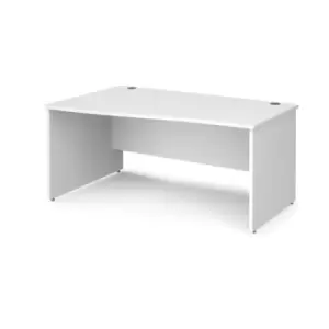 Image of Office Desk Left Hand Wave Desk 1600mm White Top And Panel End Leg Maestro 25