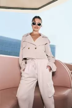 Image of Short Cuff Detail Trench Coat