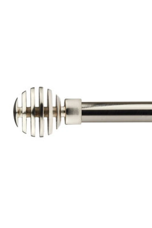 Image of Unknown 16-19mm Geneva Extendable Eyelet Metal Curtain Pole Set Brushed Silver 160-300Cm