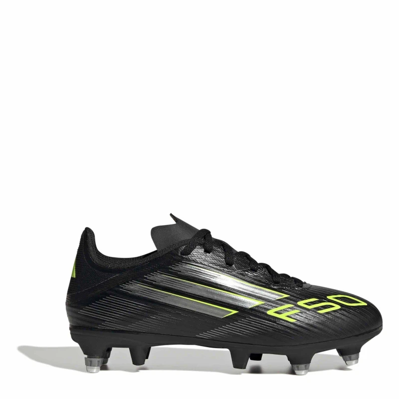 Image of adidas F50 League Childrens Soft Ground Football Boots Black/Lemon male 1 (33)