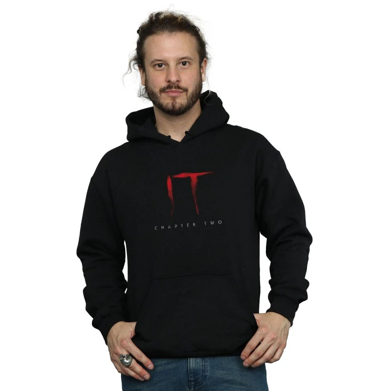 Image of IT Chapter Two IT Chapter Two Men Movie Logo Hoodie in Black Size: Small Black S Male 5059308767509