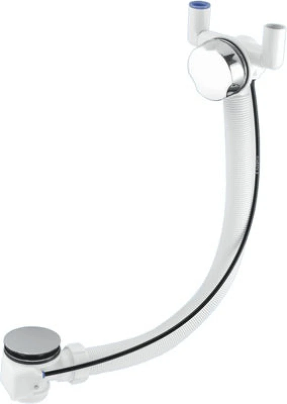 Image of McAlpine PUWF3-CP Wasteflow with Pop-Up Waste and Trap, Chrome Plated Brass Control Knob, Chrome Plated Stainless Steel Waste Flange and Plug White