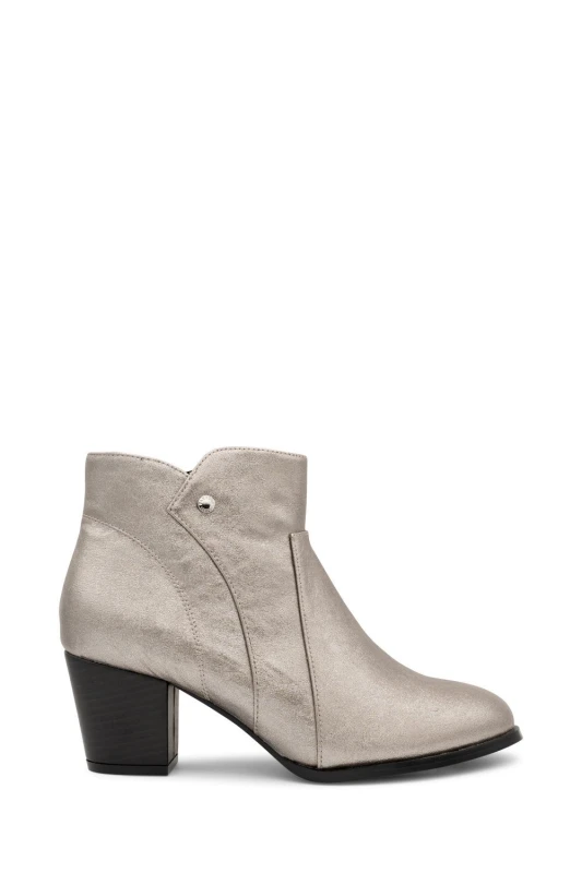 Image of Paradox London Metallic 'Belinda' Wide Fit Mid Heel Ankle Boot Metallics