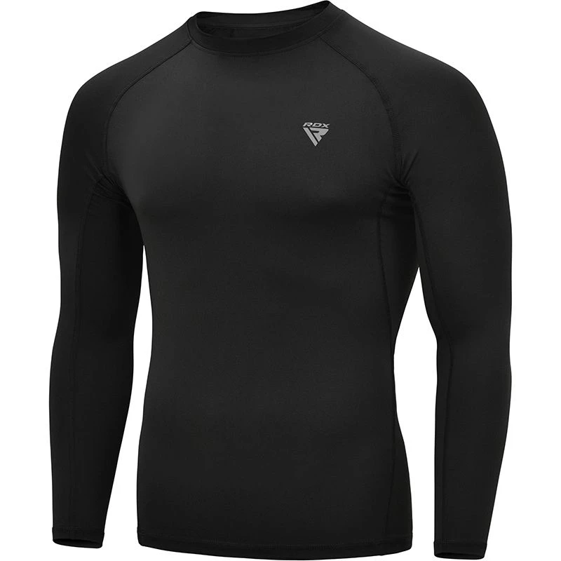 Image of RDX SPORTS T15 Long Sleeve Black Rash Guard Black