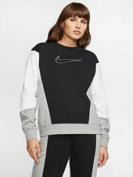 Image of Nike Nsw Colourblock Sweatshirt - Black