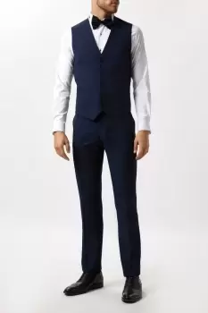 Image of Mens Slim Fit Navy Tuxedo Waistcoat