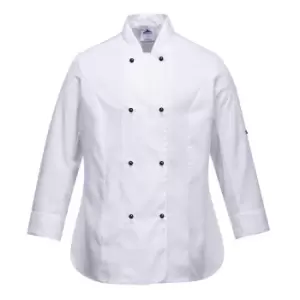 Image of Portwest Ladies Rachel Chefs Jacket White 2XL