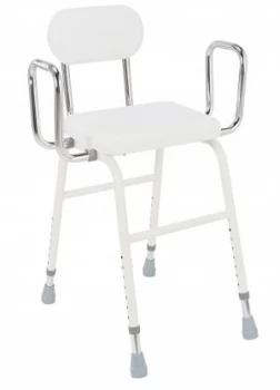 Image of Drive Medical Perching Stool with Back and Arms