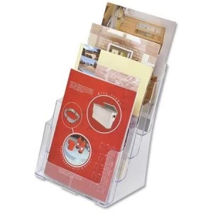 Image of Multi-Tier Literature Display Holder A4 for Wall or Desktop with 4 Pockets