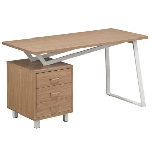 Image of Alphason Seattle Luxury Desk - Oak