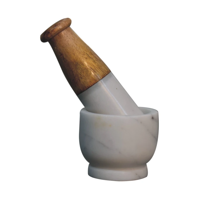 Image of Artisan Furniture Artisan Furniture Kitchen Accessories - Small Marble Pestle and Mortar