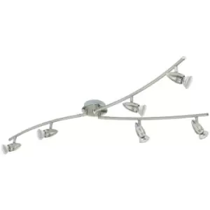 Image of Netlighting Magnum 6 Light Spotlight with Chrome and Satin Nickel Finish, GU10