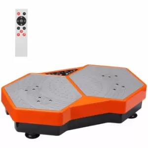 Image of Homcom Vibration Plate Exercise Machine W/ Remote Control, Resistance Bands Orange And Grey