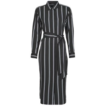 Image of Lauren Ralph Lauren RYNETTA-LONG SLEEVE-CASUAL DRESS womens Long Dress in Black - Sizes US 6,US 8,US 10,US 2,US 4