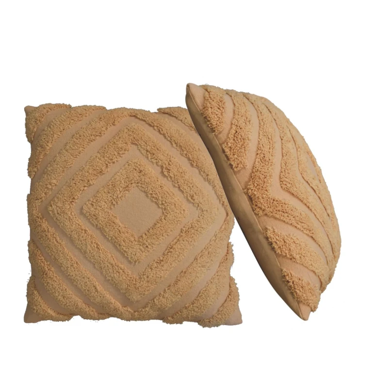 Image of Artisan Furniture Artisan Furniture Mustard Diamond Cushion Set of 2