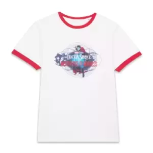 Image of Marvel Dr Strange Composition Unisex Ringer T-Shirt - White/Red - M