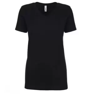 Image of Next Level Womens/Ladies Ideal V-Neck T-Shirt (M) (Black)