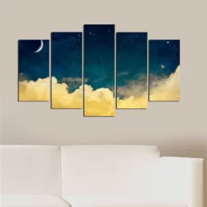 Image of 5MF-27 Multicolor Decorative MDF Painting (5 Pieces)