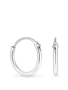 Image of Simply Silver Sterling Silver 925 Polished Mini Sleeper Hoop Earrings