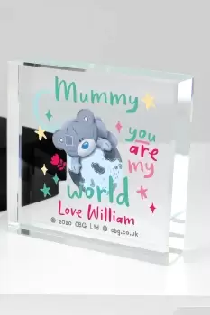 Image of Personalised Me to You My World Crystal Token - Clear