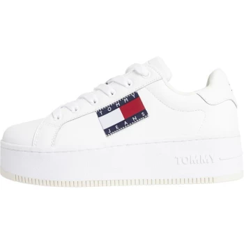 Image of Tommy Jeans Essential Icon Flatform Trainers - White