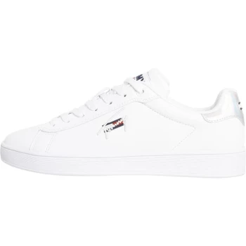 Image of Tommy Jeans Iridecent Cupsol Trainers - White YBR
