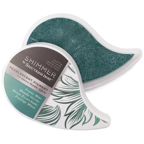 Image of Crafter's Companion Spectrum Noir Shimmer Pearl Pigment Ink Pad Green Frosty Mint