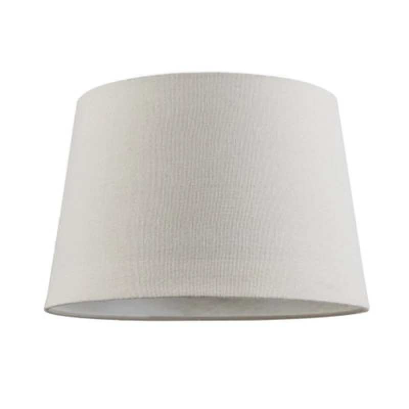 Image of Happy Homewares Contemporary Light Cream Linen Fabric Drum Lampshade With Cotton Inner