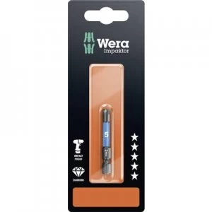 Image of Wera 840/4 IMP DC SB SiS Hex bit 5mm Tool steel alloyed, DLC coated F 6.3