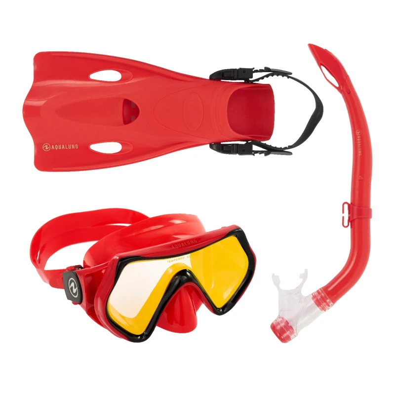 Image of Aqualung Hero Junior Snorkel Set - Red Red S - M