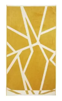 Image of Harlequin Sumi Hand Towel, Ochre