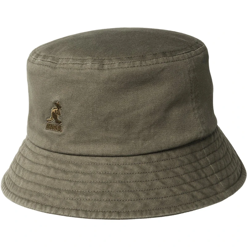 Image of Kangol Adults Washed Bucket Hats Smog unisex Medium