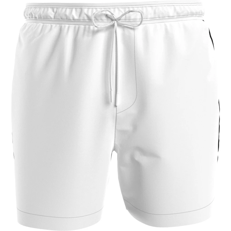 Image of Calvin Klein Medium Tape Swim Shorts Mens PVH Class White male S