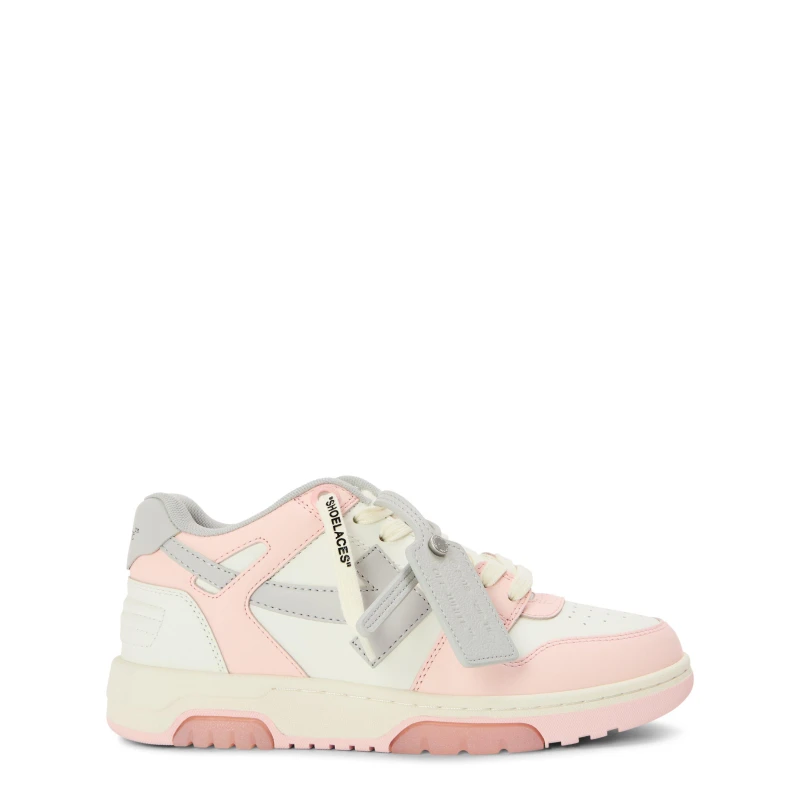 Image of Off White Womens Out Of Office Low-Top Trainers Pink/Light Grey female 3 (36)